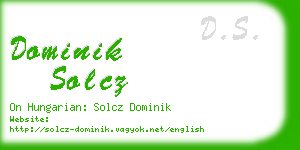 dominik solcz business card